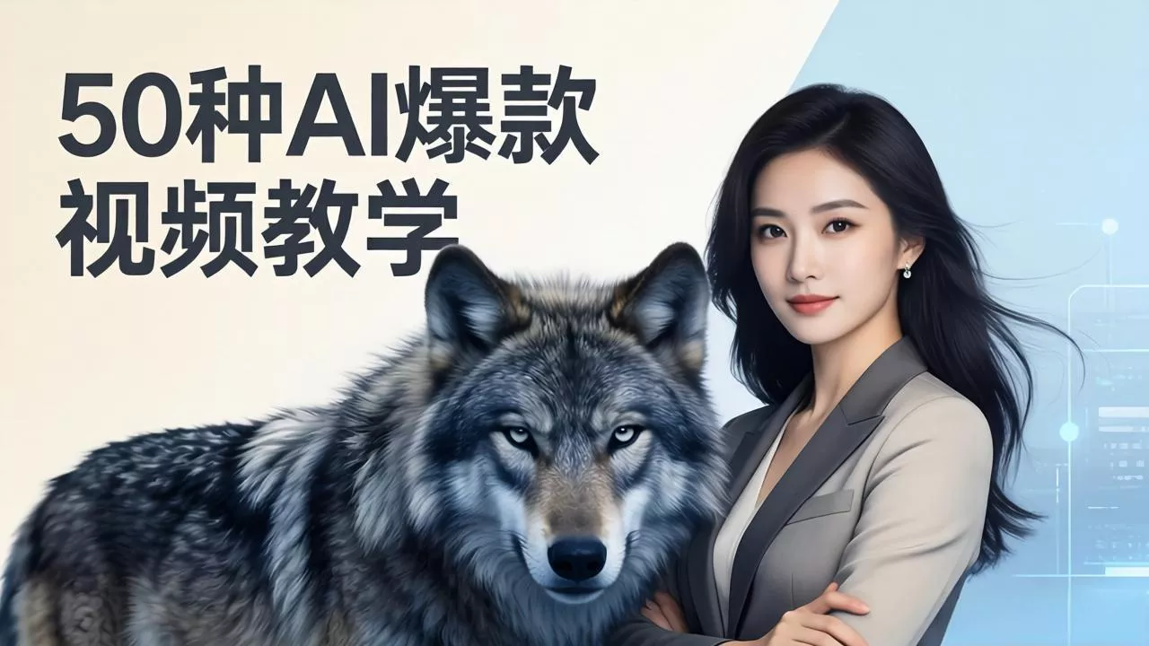 50种AI爆款视频教学：影视级古诗词+治愈萌宠+山海经蛟龙，高阶宝典商业落地
