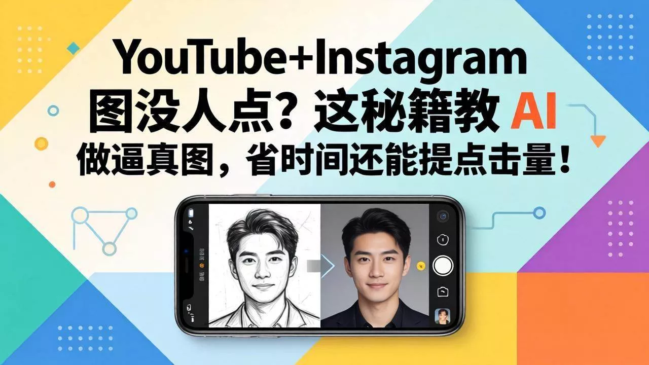 （17911期）YouTube+Instagram 图没人点？这秘籍教 AI 做逼真图，省时间还能提点击量