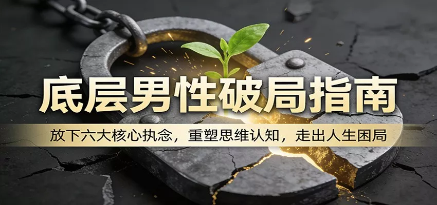 底层男性破局指南：放下六大核心执念，重塑思维认知，走出人生困局