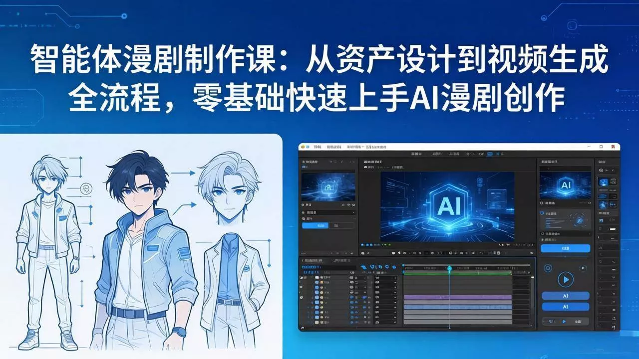 （17709期）智能体漫剧制作课：从资产设计到视频生成全流程，零基础快速上手AI漫剧创作