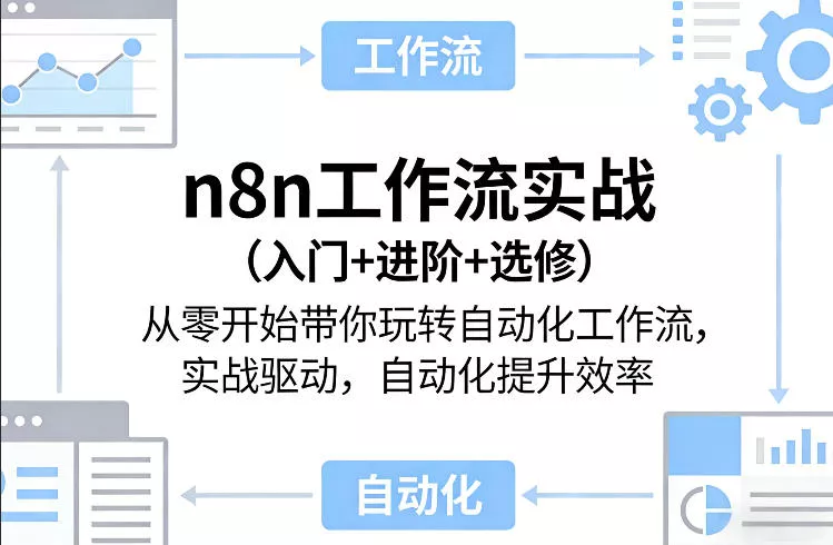 n8n工作流实战（入门+进阶+选修）从零开始带你玩转自动化工作流，实战驱动，自动化提升效率