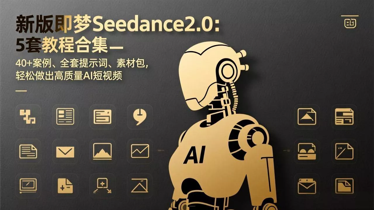 （17398期）新版即梦Seedance2.0：5套教程合集，40+案例、全套提示词、素材包，轻松做出高质量AI短视频