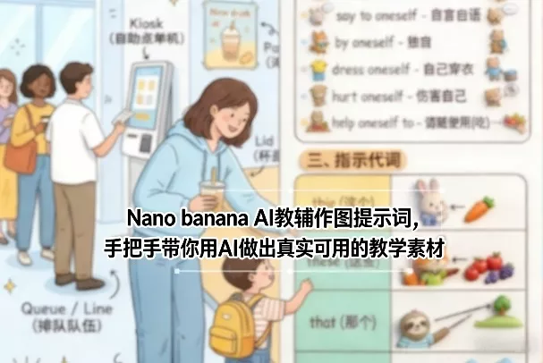 Nano banana AI教辅作图提示词，手把手带你用AI做出真实可用的教学素材