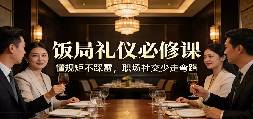 公众号收费文章：《饭局礼仪必修课：懂规矩不踩雷，职场社交少走弯路》