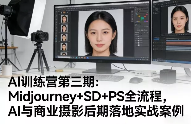 AI训练营第三期：Midjourney+SD+PS全流程，AI与商业摄影后期落地实战案例