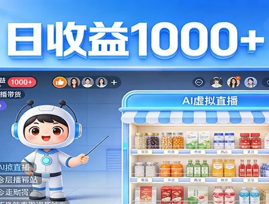 不用露脸不用说话，24小时自动卖货赚钱，全天自动直播，收益看得见